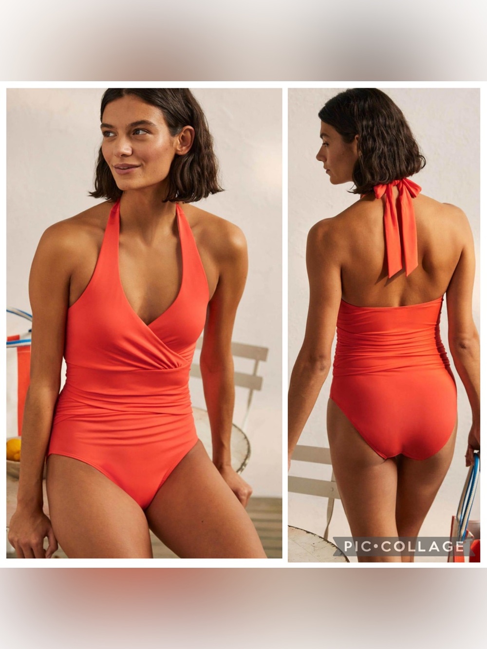 Boden Levanzo Halter One Piece Swimsuit size 10R